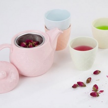 施華蔻彩泥五彩茶壺茶杯 茶具組合套裝