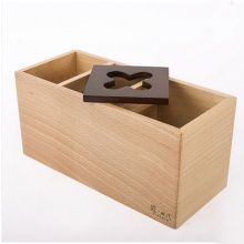 空調(diào)手機(jī)遙控器收納盒木質(zhì)辦公文具儲(chǔ)物盒筆筒臥室置物架
