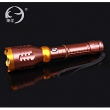 強(qiáng)光手電筒 LED遠(yuǎn)射手電 支持手機(jī)USB充電 帶救生錘