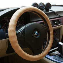 特價真皮汽車方向盤套 無縫拼接全皮打孔頭層牛皮車把套