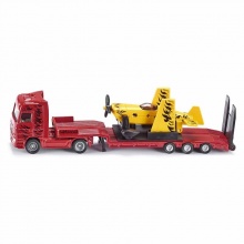 正版德國siku仕高仿真合金車模型1:87卡車帶競技飛機(jī)