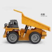 6通道合金工程車自卸車2.4G無線遙控帶燈光音樂