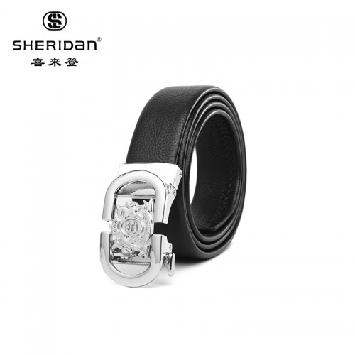 SHERIDAN 喜來登 男士皮帶自動扣商務青年潮休閑中年輕人皮帶正裝腰帶NL180353S