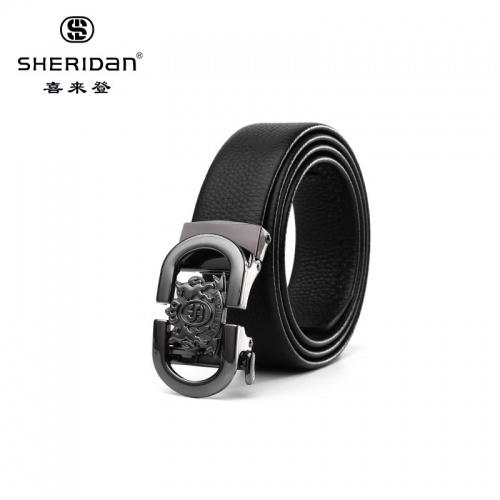 SHERIDAN 喜來(lái)登 男真皮自動(dòng)扣商務(wù)正裝腰帶休閑牛皮青年男士正品褲帶NL180354S