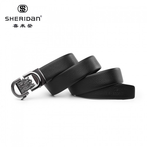 SHERIDAN 喜來(lái)登 男真皮自動(dòng)扣商務(wù)正裝腰帶休閑牛皮青年男士正品褲帶NL180354S