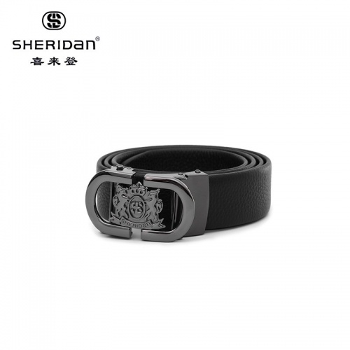 SHERIDAN 喜來(lái)登 男真皮自動(dòng)扣商務(wù)正裝腰帶休閑牛皮青年男士正品褲帶NL180354S