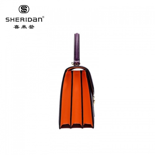 SHERIDAN 喜來登 新款時尚鏈條小方包百搭斜跨包女士手提包女士方包NL181136S 紫色
