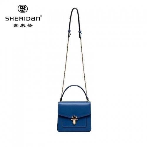SHERIDAN 喜來(lái)登 新款時(shí)尚鏈條小方包百搭斜跨包女士手提包NL181137S 藍(lán)色