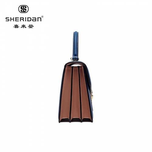 SHERIDAN 喜來(lái)登 新款時(shí)尚鏈條小方包百搭斜跨包女士手提包NL181137S 藍(lán)色