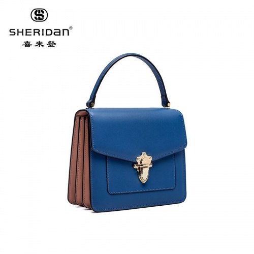 SHERIDAN 喜來(lái)登 新款時(shí)尚鏈條小方包百搭斜跨包女士手提包NL181137S 藍(lán)色