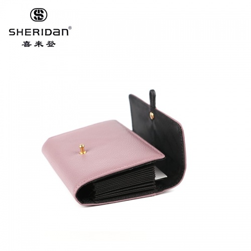 SHERID AN 喜來登 喜來登卡包男長款多卡位零錢包卡片包大容量時尚卡夾卡套NL171021S 粉色